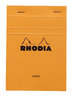 Rhodia Notizblock kopfseitig geheftet liniert DIN A6 orangefarbener Einband