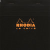 Rhodia Notizblock kopfseitig geheftet kariert (148 x 148 mm) schwarzer Einband