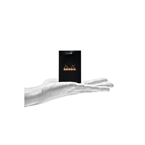 Rhodia Notizblock kopfseitig geheftet kariert (52 x 75mm) schwarzer Einband
