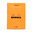 Rhodia Notizblock liniert 52 mm x 75mm orangefarbener Einband