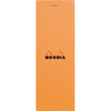 Rhodia Notizblock kopfseitig geheftet kariert (74 x 210 mm) orangefarbener Einband