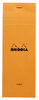 Rhodia Notizblock kopfseitig geheftet liniert (74 x 210mm) orangefarbener Einband