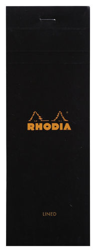 Rhodia Notizblock liniert 74 x 210 mm schwarzer Einband