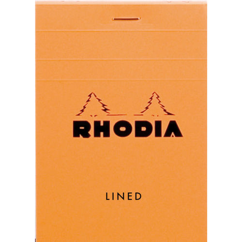 Rhodia Notizblock kopfseitig geheftet liniert (85 X 120mm) orangefarbener Einband