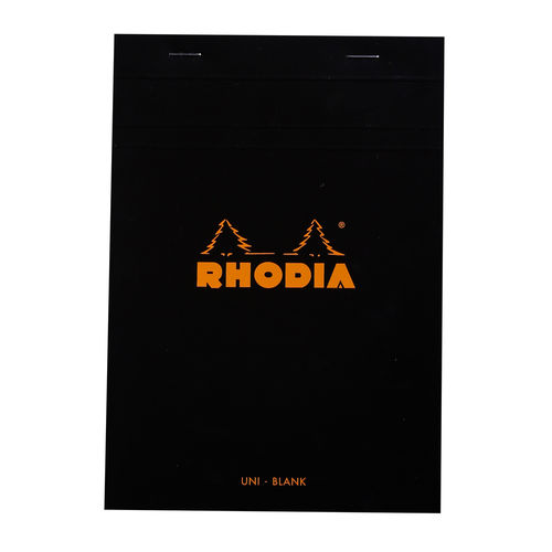 Rhodia Notizblock kopfseitig geheftet blanko DIN A5 schwarzer Einband