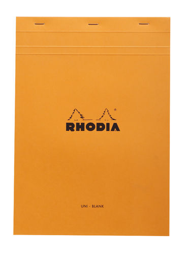 Rhodia Notizblock blanko DIN A4  orangefarbener Einband Clairefontaine