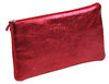 Schlampermäppchen Perlmutt-Leder Flach Rot verschiedene Farben