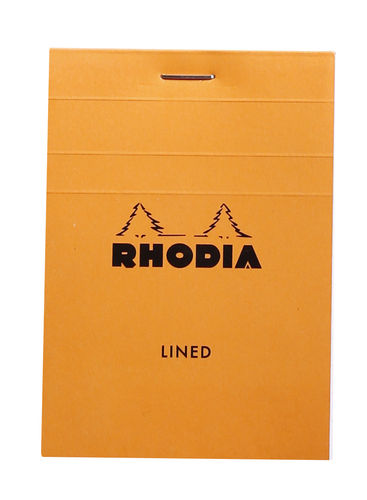 Rhodia Notizblock  liniert 74x105 mm orangefarbener Einband
