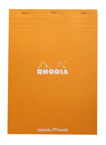 Rhodia Notizblock kopfseitig geheftet DOT DIN A4 orangefarbener Einband