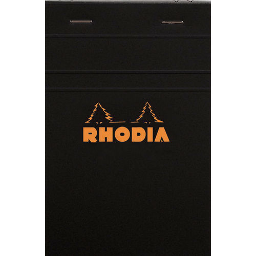 Rhodia Notizblock kariert 110 mm x 170 mm schwarzer Einband