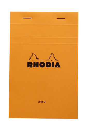 Rhodia Notizblock liniert 110 x 170 mm orangefarbener Einband