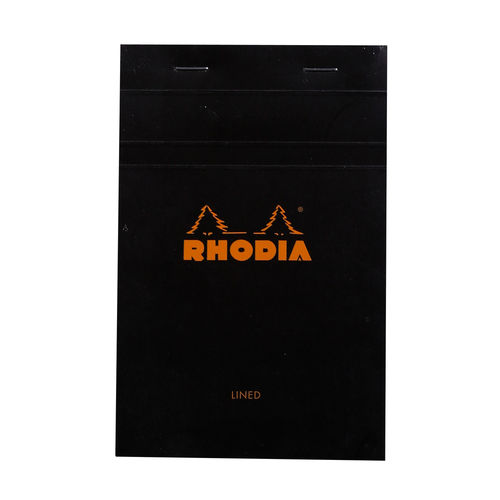 Rhodia Notizblock liniert 110 mm x 170 mm schwarzer Einband