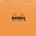 Rhodia Notizblock kopfseitig geheftet kariert (148 x 148 mm) orangefarbener Einband