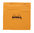 Rhodia Notizblock kariert 148 mm x 148 mm orangefarbener Einband