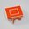 Kleine Fotobox "Semikolon" Orange 20,7 cm x 4,7 cm x 15,3 cm